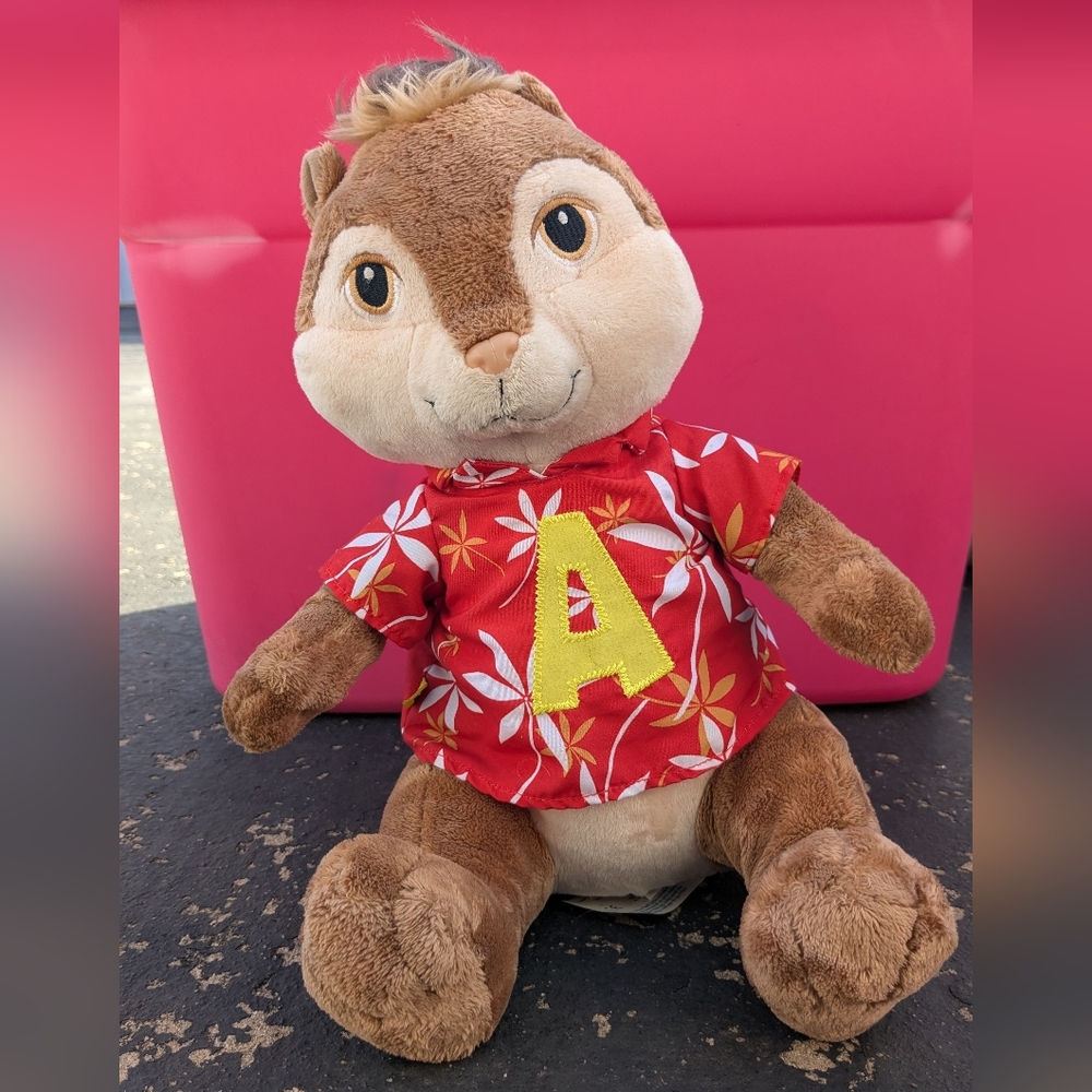 Official Build-a-Bear Alvin The Chipmunk With Hawaiian Shirt